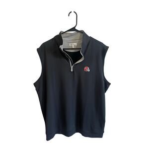 Peter Millar University of Georgia Galway Stretch Performance 1/4 Zip Vest Sz XL